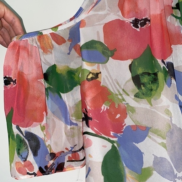 MAGGY London Floral Could Shoulder Dress, Size 2 - Picture 4 of 12